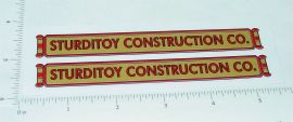 Pair Sturditoys Construction Company Truck Stickers