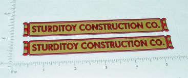 Pair Sturditoys Construction Company Truck Stickers Main Image