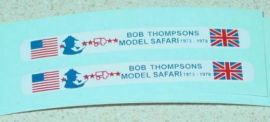 Pair Matchbox #17F Bob Thompson Bus Stickers