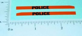 Pair Superfast Matchbox #20 Police Patrol Sticker