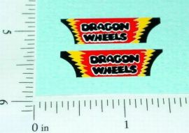 Pair Superfast Matchbox #43 Dragon Wheels Sticker