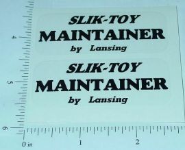 Pair Slik Toy Road Maintainer Grader Stickers
