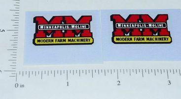 Pair Slik Toy Minneapolis Moline Implement Logo Stickers Main Image