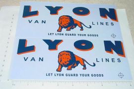 Pair Lyon Van Lines Semi Trailer Stickers