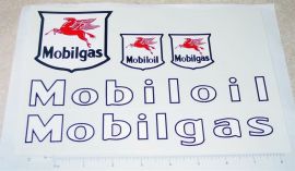 Mobil Oil/Gas Semi Truck & Trailer Sticker Set