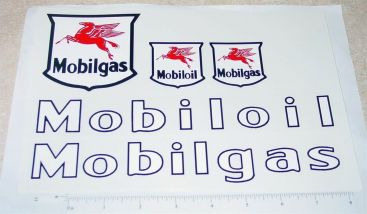 Mobil Oil/Gas Semi Truck & Trailer Sticker Set Main Image