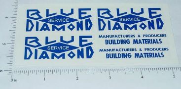 Blue Diamond Dump Truck Sticker Set Main Image