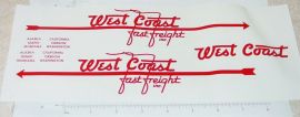 Pair Smith Miller West Coast Fast Freight Stickers