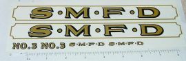 Smith Miller SMFD Fire Ladder Truck Sticker Set