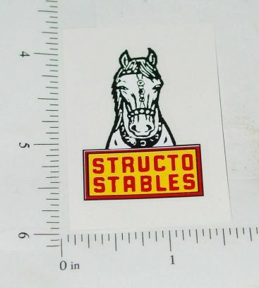 Structo Stables Small Horse Trailer Rear Door Replacement Sticker Main Image