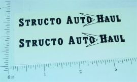 Pair Structo Auto Haul Transporter Stickers