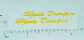 Pair Structo Dumper Dump Truck Stickers