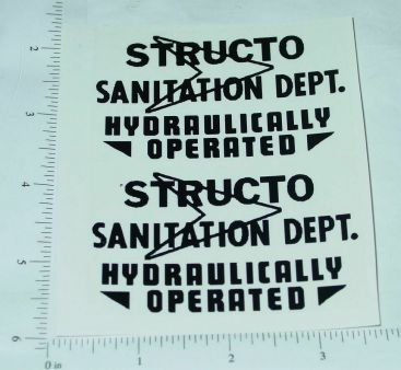 Pair Structo Hydraulic Sanitation Truck Stickers Main Image