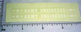 Pair Structo Army Engineers Vehicle Stickers