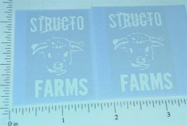 Pair Structo Farms Stake Truck Stickers