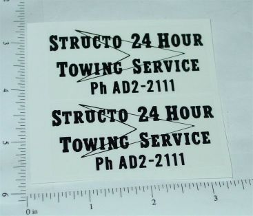 Structo 24 Hour Towing Service Sticker Pair Main Image