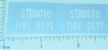 Pair Structo Fire Department Truck Sticker Set Main Image