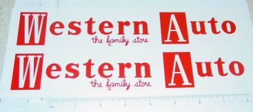 Pair Structo Western Auto Semi Trailer Stickers Main Image