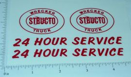 Structo Wrecker w/24 Hour Towing Sticker Set