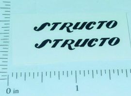 Pair Structo Black Word Door Stickers