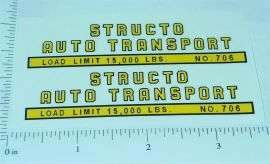 Structo Auto Transport Sticker Pair