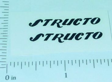 Pair Structo Black Word Door Stickers Main Image