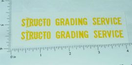 Pair Structo Grading Service Dump Truck Stickers