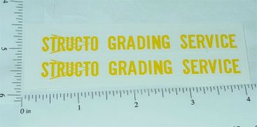 Pair Structo Grading Service Dump Truck Stickers Main Image