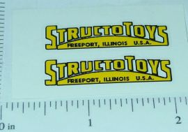 Pair Structo Yellow/Black Door Stickers