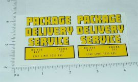 Pair Structo Package Delivery Truck Stickers