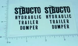 Pair Structo Hydraulic Dumper Trailer Sticker Set