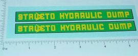 Pair Structo 1950's Hydraulic Dump Truck Stickers