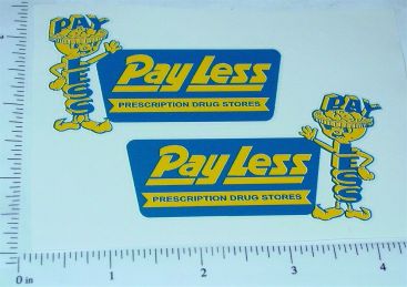 Structo Payless Drugstore Panel Van Sticker Pair Main Image