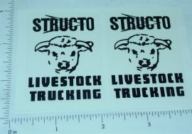 Pair Structo Livestock Trucking Sticker Set