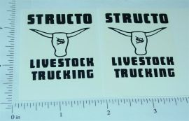 Pair Structo Livestock Trucking Stickers
