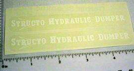 Structo Hydraulic Dumper Dump Truck Sticker Pair