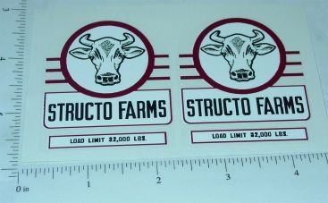 Pair Structo Farms Semi Trailer Sticker Set Main Image