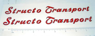 Pair Structo Transport Semi Trailer R/B Stickers Main Image