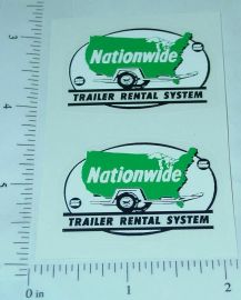 Pair Structo Nationwide Trailer Rental Stickers