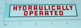 Structo Hydraulically Operated Truck Sticker