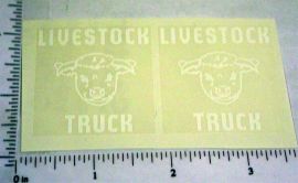 Pair Structo Livestock Farms Stake Truck Stickers