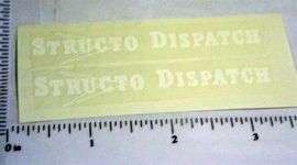 Pair Structo Dispatch COE Delivery Truck Stickers