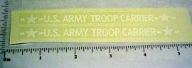 Pair Structo US Army Troop Carrier Truck Stickers