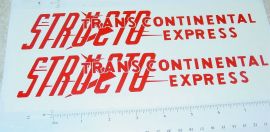 Pair Structo Transcontinental Express Stickers ST-059R