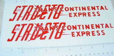 Pair Structo Transcontinental Express Stickers ST-059R Main Image