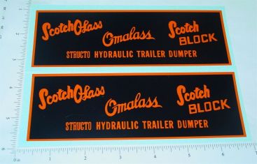 Pair Structo Dumper Trailer Semi - Omalass Stickers Main Image