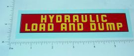 Structo Hydraulic Dump N Load Truck Sticker
