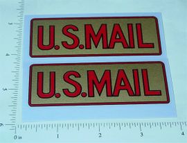 Pair Structo Pre-War US Mail Screenside Truck Stickers