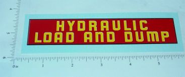 Structo Hydraulic Dump N Load Truck Sticker Main Image