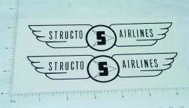 Pair Structo Airlines Scissor Lift Box Van Stickers